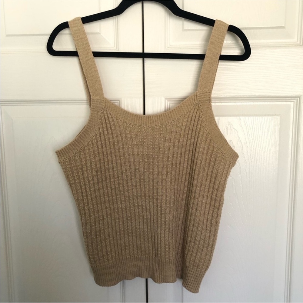 Evereve Tan and Cream Striped Cardigan Cami Set - Picture 9 of 11